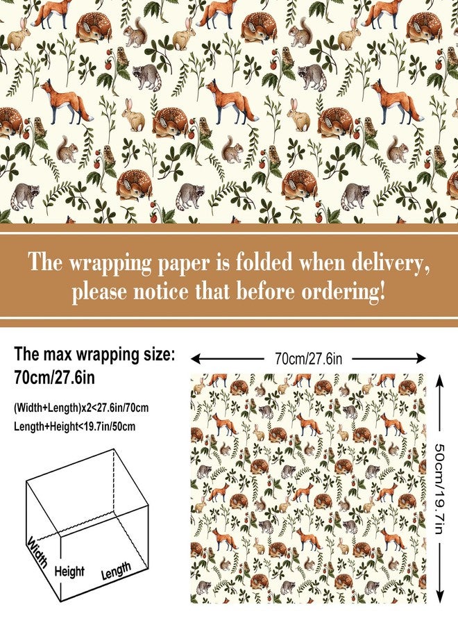 AnyDesign Wrapping Paper Black White Animal Mushroom Gift Wrap Paper Bulk Folded Flat Giraffe Fox Print Art Paper for Wedding Birthday DIY Crafts Gift Wrapping, 19.7 x 27.6 Inch,8 Sheet - Image 2